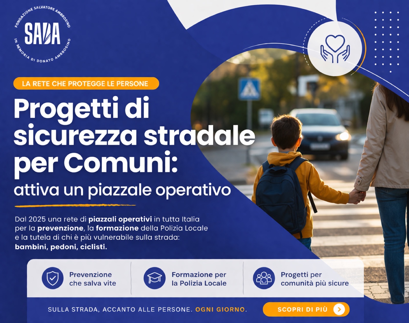 Piazzale operativo per corsi di guida sicura nei Comuni